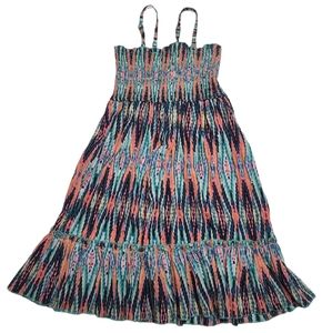 Extremely Me Dress for Girls Multi Color Smock Bodice Ruffle Hem Size 5 …